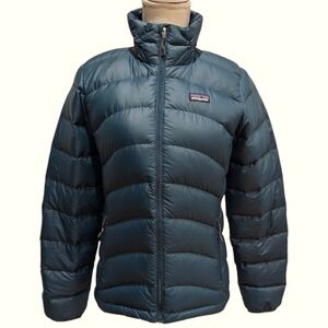 Patagonia Women’s XS Hi-Loft Down Sweater Jacket in Dark Teal STY 84835